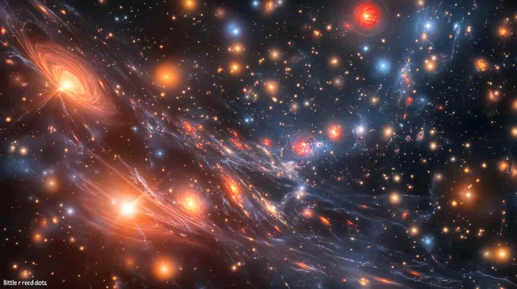 Džeimso Vebo teleskopas senojoje Visatoje aptiko šimtus „mažų raudonų taškelių“: kas tai?