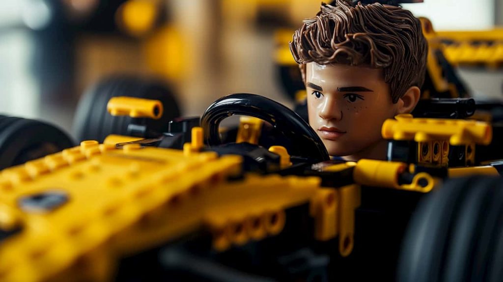 „Formulė-1“ lenktynininkas sėdo už „Lego“ automobilio vairo: pamatykite savo akimis