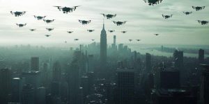 JAV kova su paslaptingais dronais: įspėja panaudoti „mirtiną jėgą“