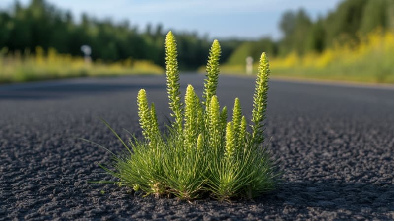 Atsisveikinkite su duobėtais keliais: augalai gali atnaujinti asfaltą
