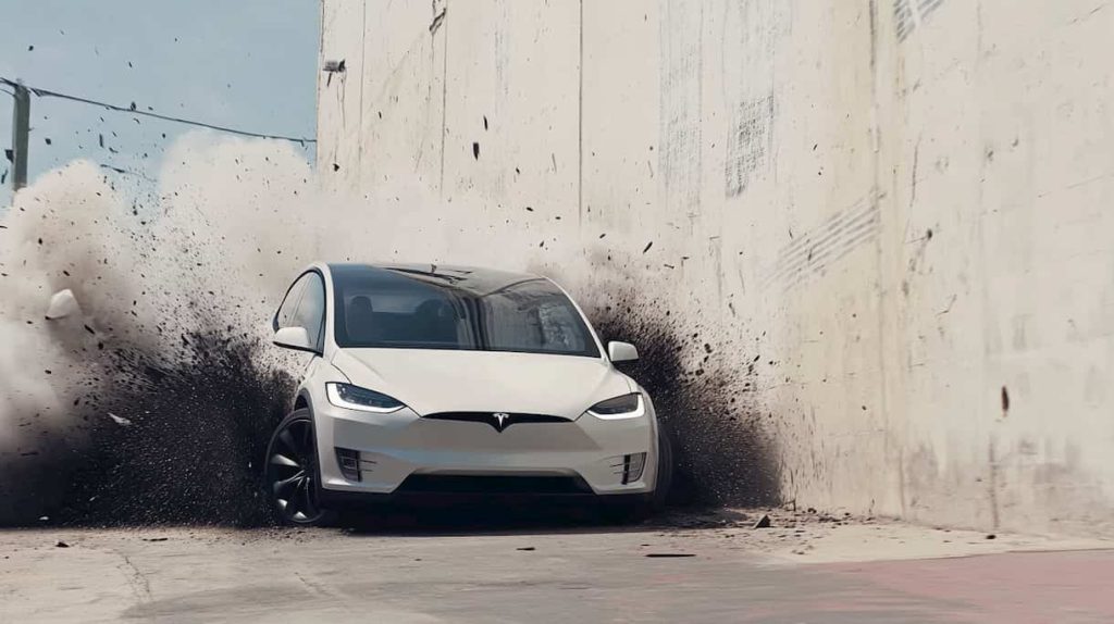 Išbandymas „Tesla“ autopilotui: ar pavyks sustoti prieš sieną? (video)