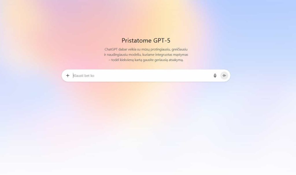 „GPT-5“ modelio paleidimas „OpenAI“ apkarto: žada grąžinti senus modelius – kas vyksta?