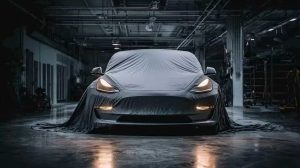 „Tesla“ gamykloje užfiksuotas paslaptingas modelis: ar tai „Cybercab“?