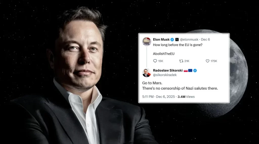 E. Muskas siunta: „ES turi būti panaikinta“ – Lenkijos ministras pasiūlė „skristi į Marsą“