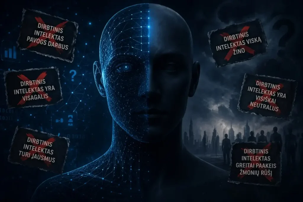 Didžiausi DI mitai, kuriais vis dar tiki žmonės