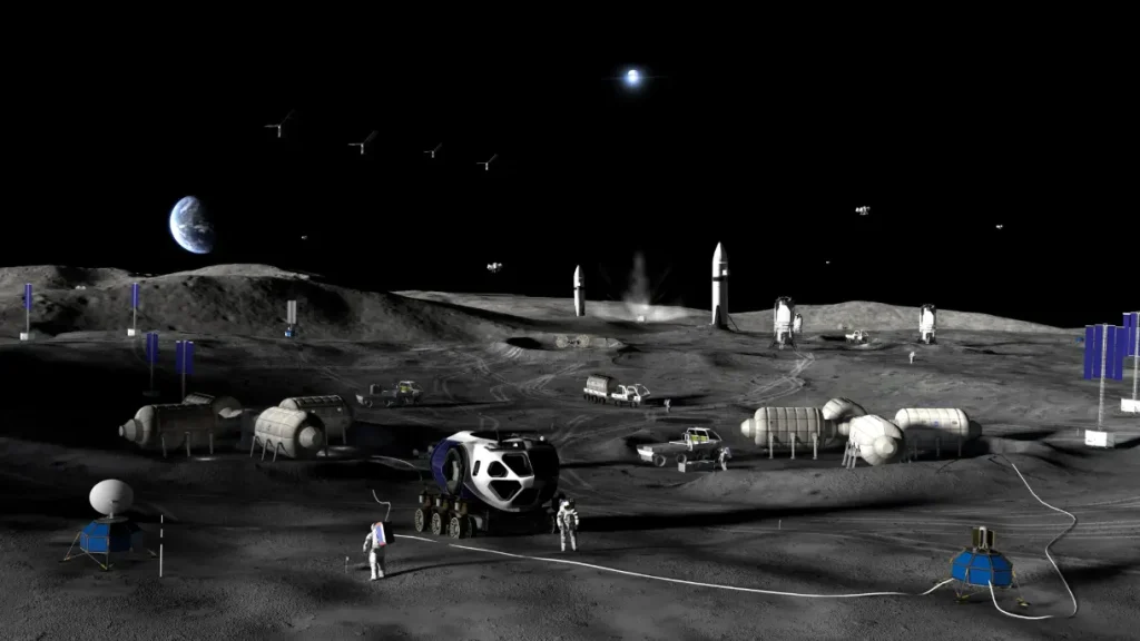 Futuristiniai planai virsta realybe: NASA parodė, kaip atrodys žmonių bazė Mėnulyje