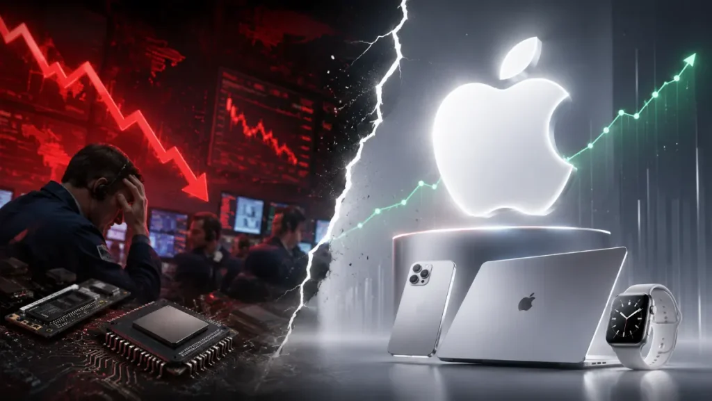 Kol investuotojai bėga iš DI akcijų, „Apple“ pasiekė 5 trln. JAV dolerių vertę