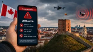 Kanada perspėja savo piliečius dėl Lietuvos – mini dronus, oro pavojaus sirenas