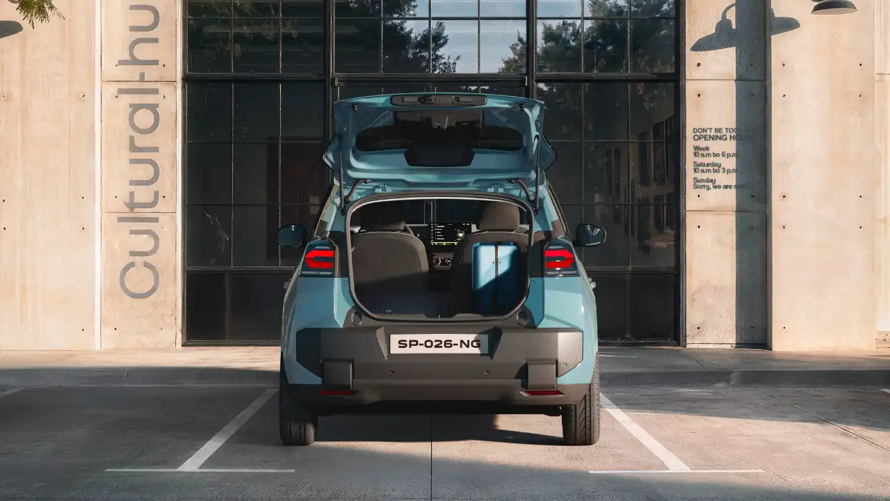 Naujos kartos „Dacia Spring“ elektromobilis iš išorės