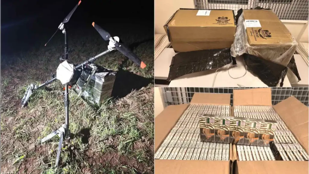 Lietuvos pasieniečiai perėmė jau 57 dronus: vienas jų gabeno net 1 000 pakelių cigarečių
