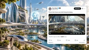 Muskas pasidalijo futuristine žmonijos ateities vizija: vaizdo įrašas „sprogo“ internete