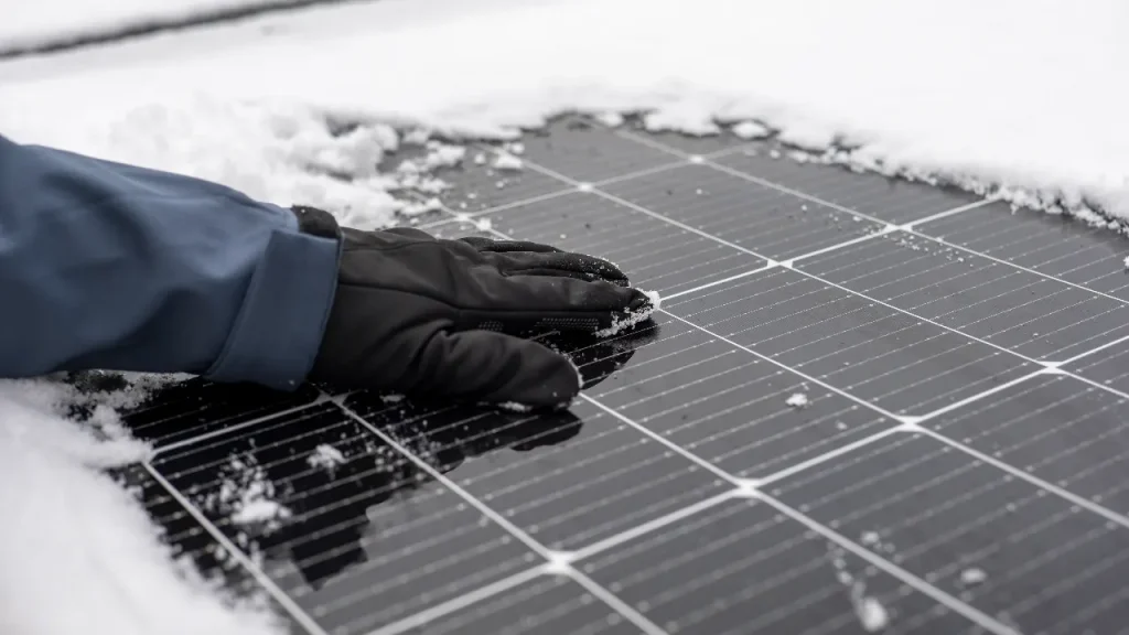 Saulės elektrinė žiemą: kiek elektros ji iš tikrųjų pagamina?