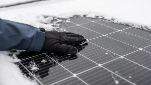 Saulės elektrinė žiemą: kiek elektros ji iš tikrųjų pagamina?