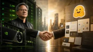 „Nvidia“ ryžosi milžiniškam pirkiniui: už „Hugging Face“ paklos 12,9 mlrd. dolerių
