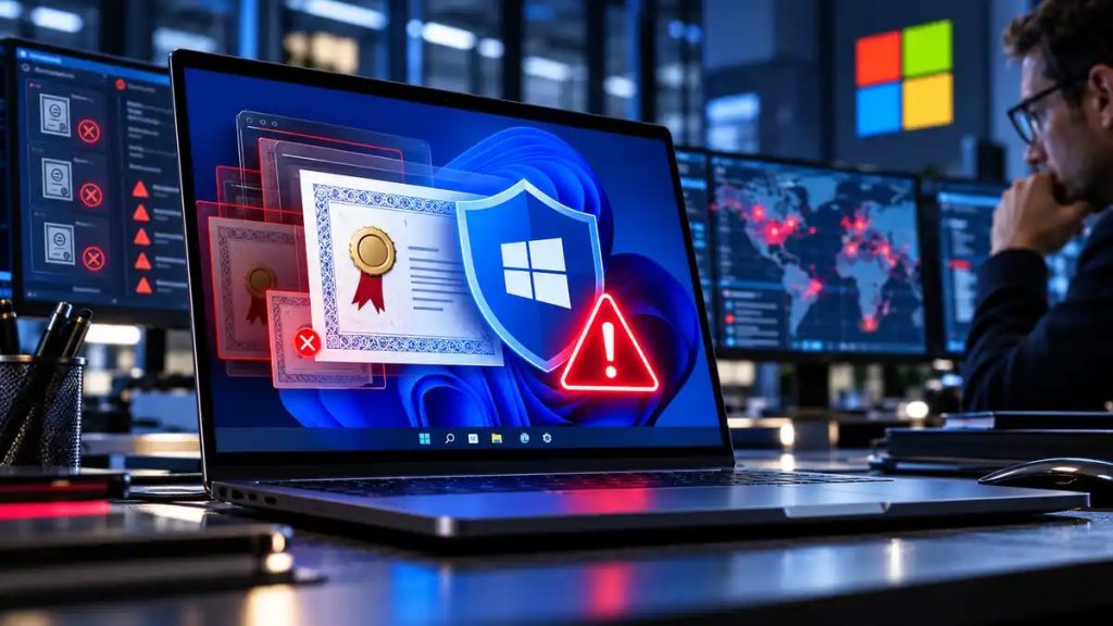 „Windows“ pašalino pavojingus skaitmeninius sertifikatus: kompromituoti raktai galėjo padėti apsimesti patikimomis svetainėmis
