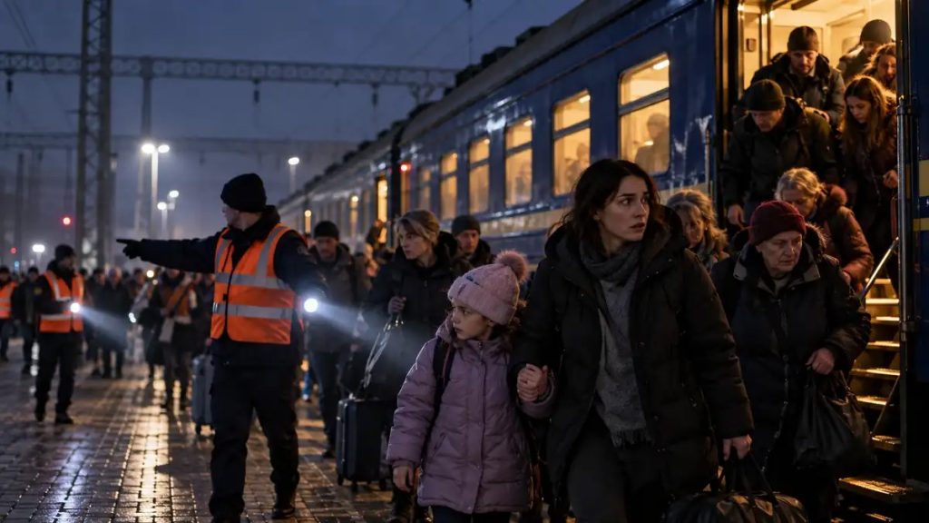 Rusijos dronai keičia keliones Ukrainoje: keleivius iš traukinių evakuoja kelis kartus per naktį, žuvo per 50 geležinkelininkų