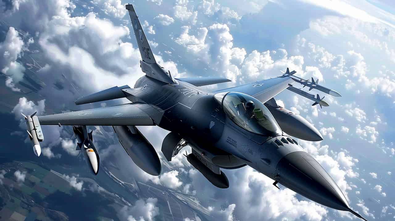 Dirbtinio intelekto valdomas naikintuvas F-16 kovojo su zmonemis pranesė JAV karines oro pajegos